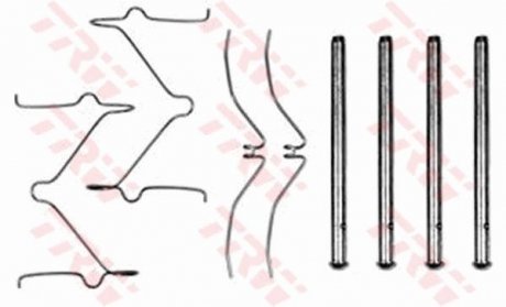 Гальмівні колодки (монтажний набір) TRW PFK286