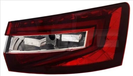 Ліхтар задній Лів (зовнішн, LED, колір скла димчаст, Crystal type) SKODA SUPERB III Універсал 03.15-05.19 TYC 1115336062 (фото 1)