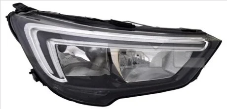 Фара Лів (H7/H7/LED, електричн, з мотором) OPEL CROSSLAND X 03.17- TYC 2019234062