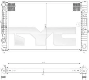 Радіатор, охолодження двигуна TYC 7020010 (фото 1)