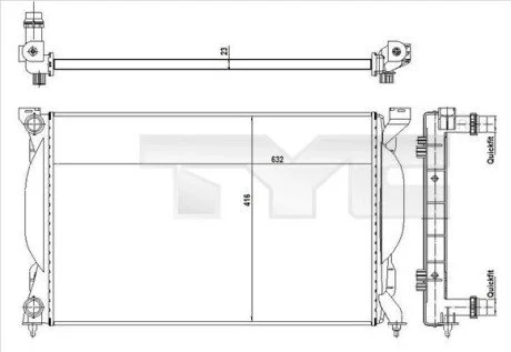 CHLODNICA AUDI A4 8E 00- TYC 7020012R