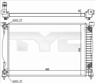 CHLODNICA AUDI A4 8E 00- TYC 7020014R (фото 1)