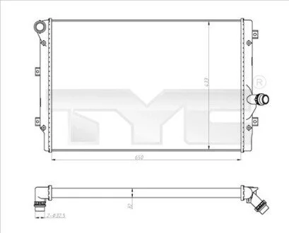 CHЈODNICA WODY AUDI A3 2 03- TYC 7020024R