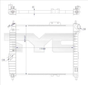 CHLODNICA AVEO 1,2-1,4 TYC 7060021R