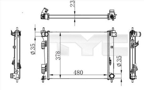 CHLODNICA ACCENT 1.4 CRDI 11- TYC 7170001