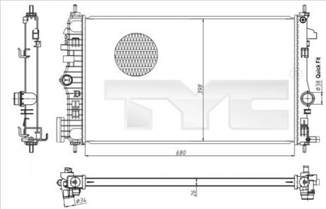 Автозапчасть TYC 7250047