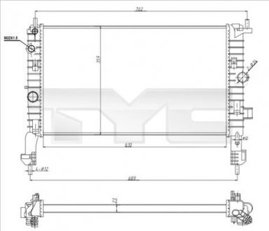 CHLODNICA OPEL MERIVA TYC 7250048R (фото 1)