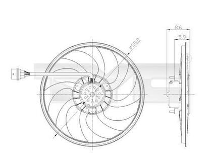 Вентилятор радиатора TYC 837-0037 (фото 1)