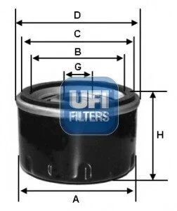 Фiльтр оливний UFI 2317600