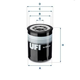 Масляний фiльтр UFI 23.274.00