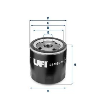 Фільтр оливний UFI 23.299.00