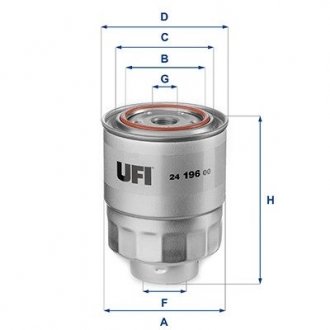 FILTR PALIWA DIESEL UFI 2419600 (фото 1)