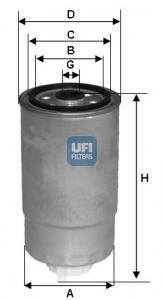 Фільтр палива UFI 2435002