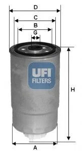 Фiльтр паливний UFI 2438100