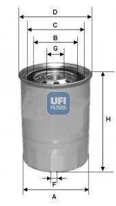 Фільтр паливний UFI 2442300 (фото 1)