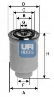 Фільтр паливний UFI 24.465.00 (фото 1)