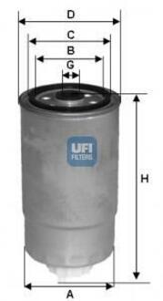 Топливный фильтр UFI 24.H2O.08 (фото 1)