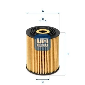 Фільтр масляний 1.4MPI 16V,1.6MPI 16V FIAT 500X 15-, Tipo 15-; JEEP Renegade 14-; MINI Cooper R50 00-06; CHRYSLER Neon 00-04, PT Cruiser 00-10 UFI 25.034.00