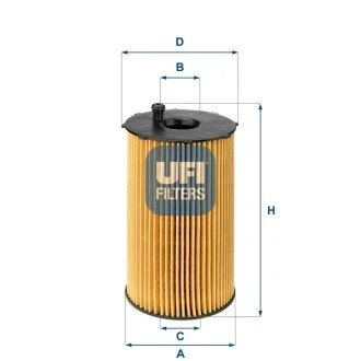 Фiльтр оливний UFI 2506600