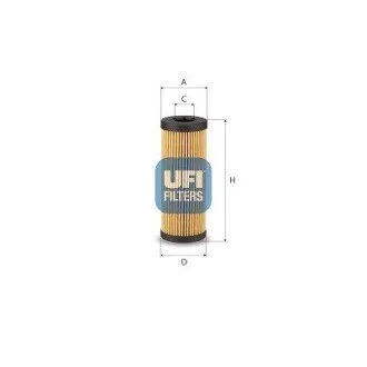 FILTR OLEJU WKLAD UFI 2526900