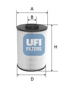 Топливный фильтр UFI 26.037.00