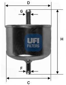 Фiльтр паливний UFI 3162600