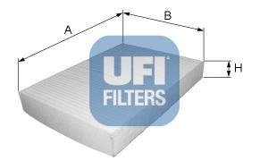Фильтр, воздух во внутренном пространстве UFI 5303800
