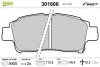 Гальмівні колодки дискові TOYOTA Yaris "1,0-1,4 "F "99-05 301606