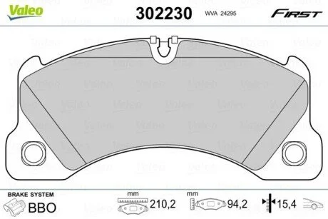 Klocki hamulcowe FIRST Valeo 302230