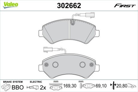 Klocki ham. FIRST Valeo 302662