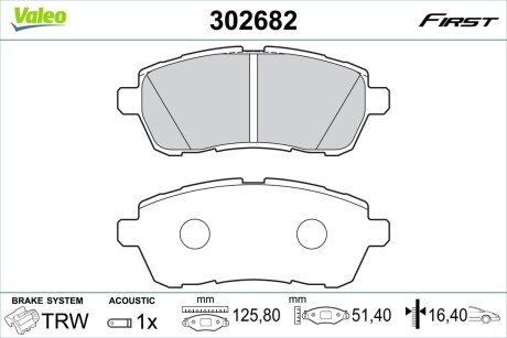 Klocki ham. FIRST Valeo 302682