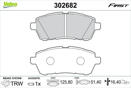 Klocki ham. FIRST Valeo 302682