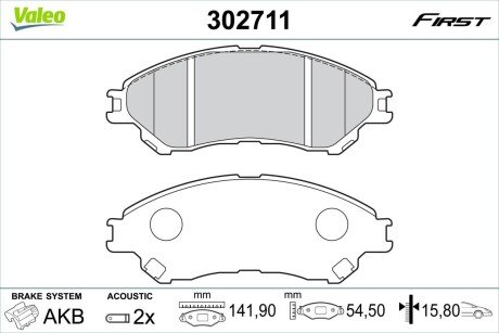 Klocki ham. FIRST Valeo 302711