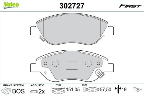 Klocki ham. FIRST Valeo 302727