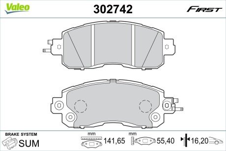 Klocki ham. FIRST Valeo 302742