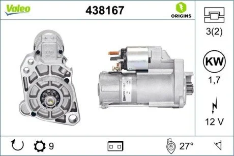 Стартер Valeo 438167
