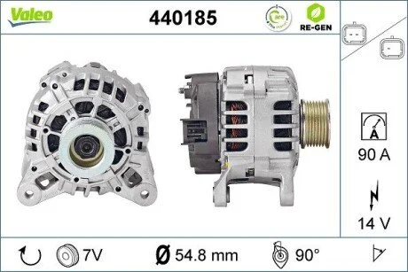 Генератор восстановлен Valeo 440185