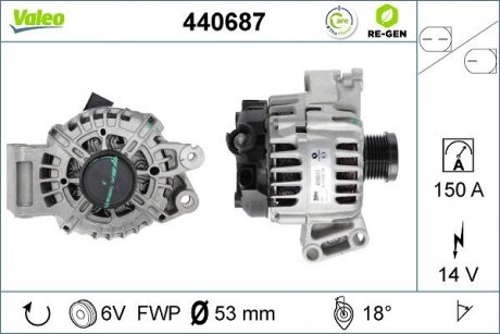 ALTERNATOR REGENEROWANY FORD C-MAX II FL Valeo 440687