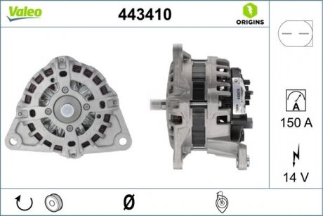 ALTERNATOR NOWY - ORIGIN Valeo 443410