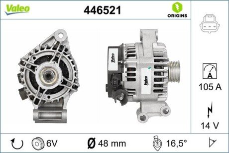 Генератор Valeo 446521 (фото 1)