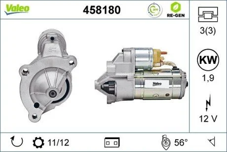 Стартер Valeo 458180 (фото 1)