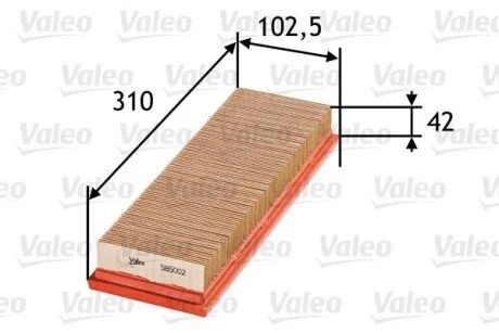 Повітряний фільтр Valeo 585002