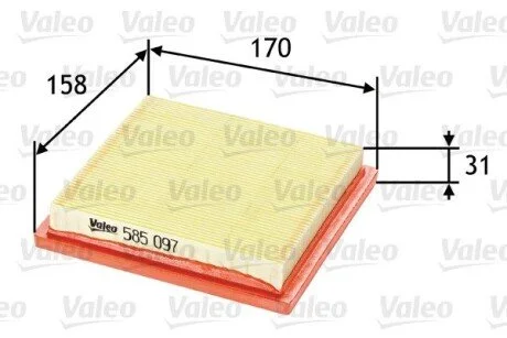 Фільтр повітряний Valeo 585097