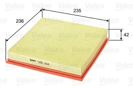 Фільтр повітряний Valeo 585194
