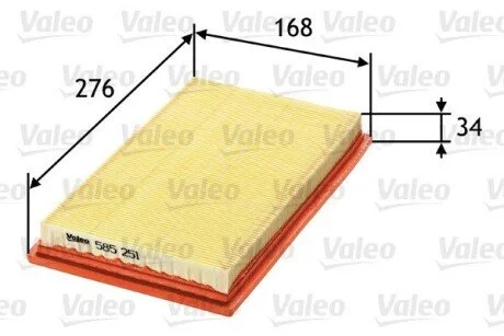 Фільтр повітряний Valeo 585251