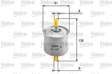 Фильтр топливный Valeo 587007