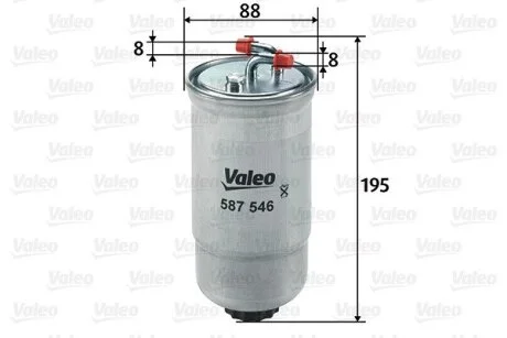 Паливний фільтр HONDA ACCORD VII, CIVIC VII, CIVIC VIII, CR-V II, CR-V III, FR-V 1.7D/2.2D 01.02- Valeo 587546