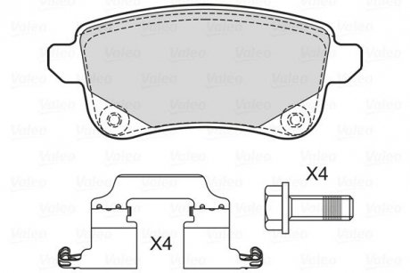 KLOCKI HAMULCOWE Valeo 601706