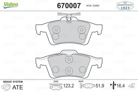 Автозапчасть Valeo 670007