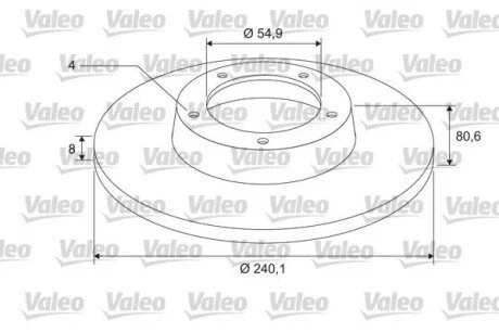 Диск гальмівний Z LOZYSKIEM Valeo 675403